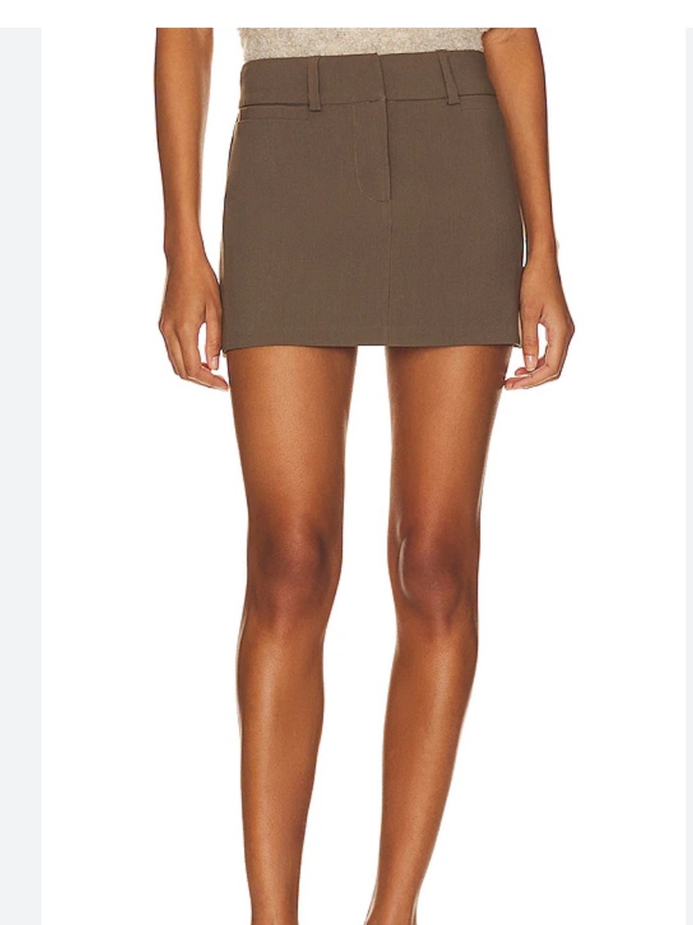 REVOLVE Brown Belted Mini Skirt